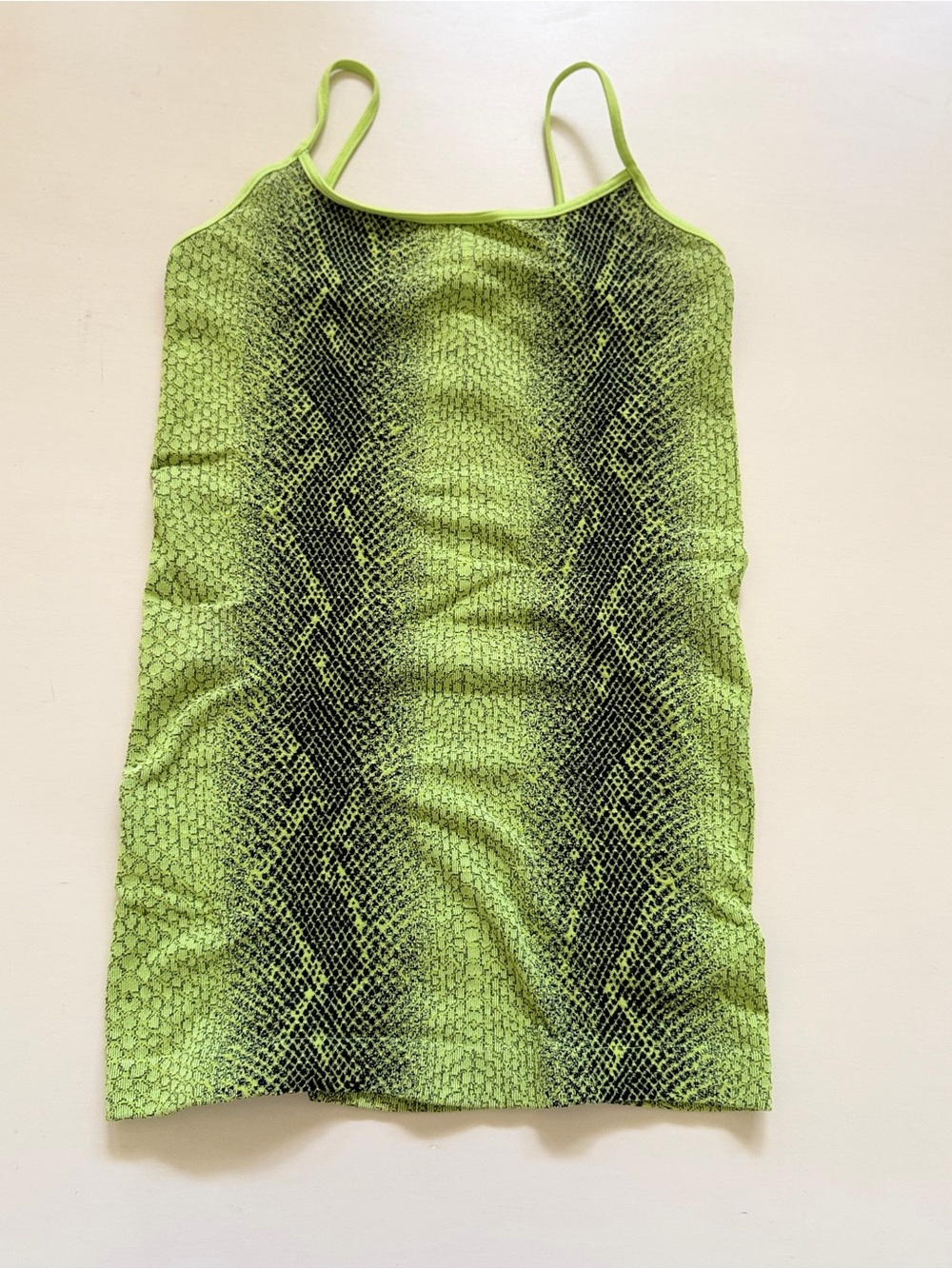 Tees by Tina Lime Green Snake-Print seemless tank
